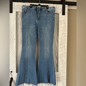 KanCan Flare High Rise Front Seam Jean